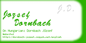 jozsef dornbach business card