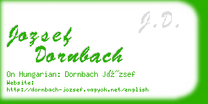 jozsef dornbach business card